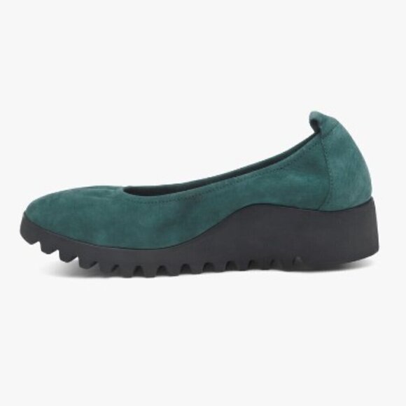 Aetrex Brianna Ballet Flat‎ Dark Teal Suede Shoe Women's Size 7.5 - Picture 3 of 12